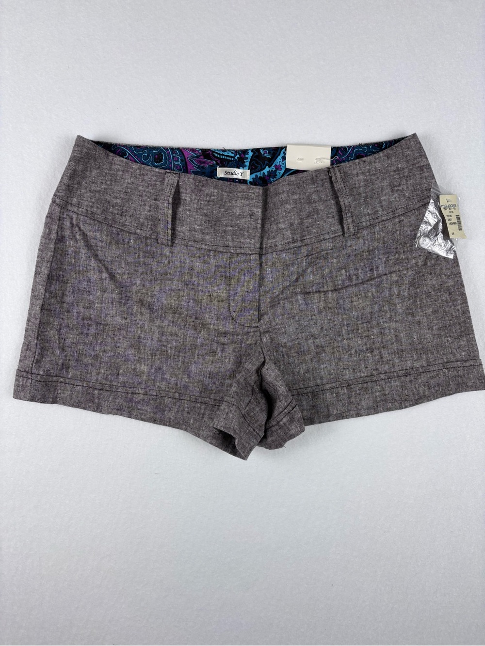 Studio Y Maurice’s NWT Brown High-Waist Tailored Shorts Women’s 5/6